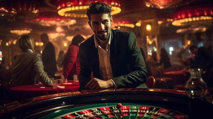 Studio live-dealer Pretty Gaming dengan meja blackjack dan dealer profesional